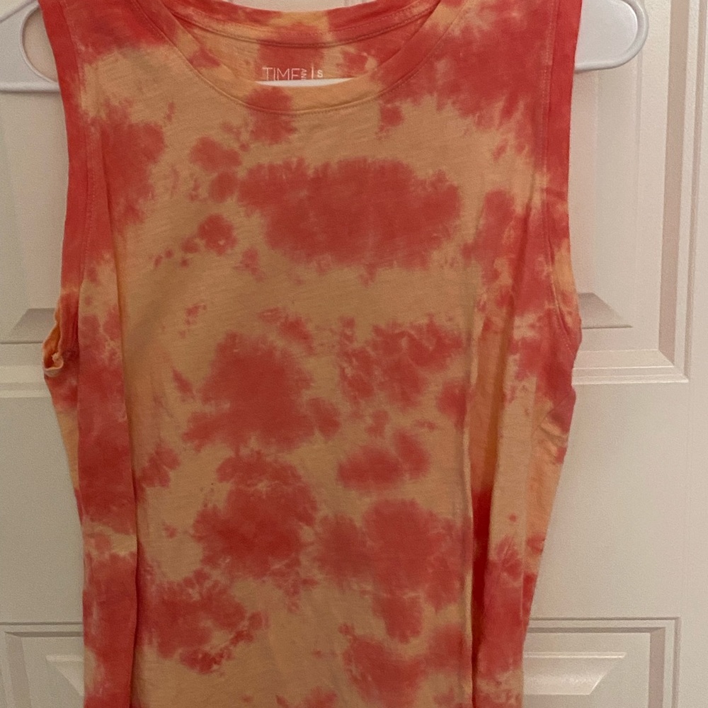 pink/yellow tie dye tank